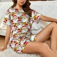 thumbnail image 4 of Sikiie Santa Claus bells Womens Pajama Sets Short Sleeve Top With Pants Sleepwear 2 Piece Lounge Set-XX-Large, 4 of 6
