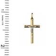 thumbnail image 2 of Beautifully Crafted 18K Two Tone Small Crucifix Pendant, 2 of 3