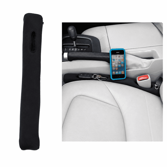 NATPLUS Car Seat Gap Filler, Universal Soft Seat Crevice Stopper to Prevent Items from Falling, 2-Pack Flexible Gap Blocker for Most Cars & SUVs, Seat Gap Organizer