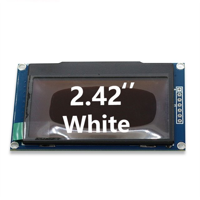 sweethay Módulo OLED Pantallas LCD Puerto I2C/IIC Módulos de pantalla autoiluminados Pantalla LED de ajuste Pantallas autoluminosas Electrónica Blanco 7 pines
