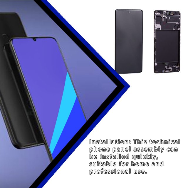Téléphone Portable Écran LCD Réparation Téléphone Portable Écran Tactile Verre Numériseur Fixation Remplacement de Pièce Sensible pour Samsung A715 avec Cadre