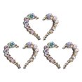 thumbnail image 1 of UDIYO 6Pcs Nail Rhinestone Flat Bottom High Brightness Non-Drop Half Heart Nail Art Charms for Manicure, 1 of 7