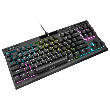 CORSAIR - K70 RGB TKL Wired Optical-Mechanical OPX Linear Keyswitches Gaming Keyboard with 8000Hz Polling Rate - Black