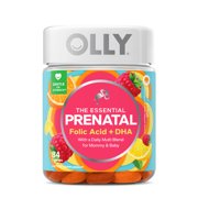 OLLY Prenatal Multivitamin Gummy Supplement, Folic Acid, Omega 3 DHA, 84 Count