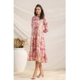 thumbnail image 4 of Pink Cotton Abstract Gathered Dress, 4 of 7