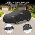 thumbnail image 4 of Funda de coche Unique Bargains 210D-PU Oxford, impermeable y a prueba de viento, protección solar con cremallera, negra para Mazda CX-70, 4 of 7