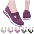 thumbnail image 5 of Leozcaa Women's Mesh Casual Shoe Woven Orthopedic Breathable Arch Support Anti-Skid Slip on Sports Shoes, 5 of 5