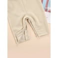 thumbnail image 3 of Qiylii Baby Girls Corduroy Bib Pants, Solid Color Square Neck Jumpsuit, 3 of 10