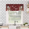 thumbnail image 4 of Red Plaid Snowman Christmas Kitchen Valances for Windows 42x12 Inch Kitchen Curtains Valances Rod Pocket Xmas Snowflake Winter Gifts Bathroom Window Valances for Window Treatment Decor, 4 of 6