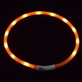 thumbnail image 1 of Collar de perro LED recargable por USB - Collar de seguridad para mascotas brillante Luces de collar de perro con luz cortable de silicona para caminar de noche con perros (naranja) brillar Electrónica, 1 of 5