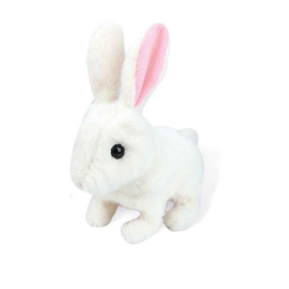 Cute Robot Rabbit Plush Doll Animal Toys With Sound Walking Interactive 