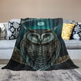 thumbnail image 2 of Orinice Owl Bedding Soft Flannel Throw Blanket - Plush Blanket Warming Decor Gift, Four Seasons Living Room Outdoor Fuzzy Blanket Travel Camping Blanket 50x60in, 2 of 6