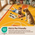 thumbnail image 4 of Design&I 3'x5' Washable Throw Rug Ultra-Thin & Non-Slip Skid-Resistant Small Hoop Motif Bold Stripe Border Center Repeating Basketball Lines Refined for Entryway, Kitchen, 4 of 7