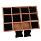 thumbnail image 3 of Joyería Reloj Almacenamiento Vitrina Exhibición 12 Rejillas Almohada Caja De Almohada negra Salvador Bandeja de joyería de madera, 3 of 10
