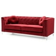 thumbnail image 3 of Glory Furniture Pompano Velvet Sofa in Burgundy, 3 of 7