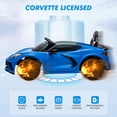 thumbnail image 2 of Licensed 12V Kids Ride-On Corvette, Battery-Powered Electric Sports Car with Remote Control, Interactive Dashboard, LED Lights, and Music (Dark Blue), 2 of 7