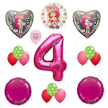 Strawberry Shortcake Party Supplies 4th Birthday Party Balloon