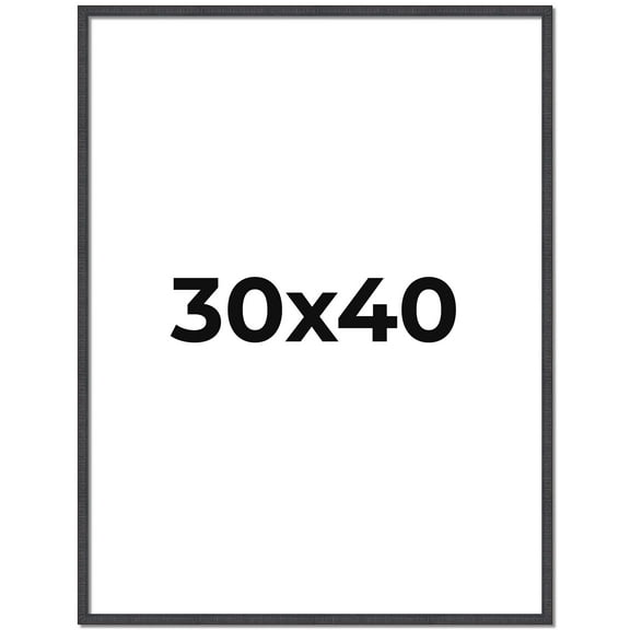 30x40 Frame Brown Picture Frame - Complete Modern 30x40 Poster Frame Includes UV Acrylic Shatter