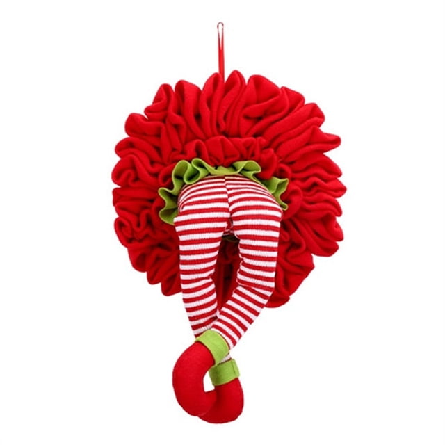 Pierna De Duende Navideño Decoraciones Navideñas Decoración De Corona De Ladrón Navideño Para Colgar En Ventanas O Puertas Yuarrent HA042686-01