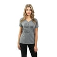 thumbnail image 2 of Thread Tank Lets Stay Up All Night Women's Relaxed V-Neck T-Shirt Tee Heather Grey X-Large, 2 of 4