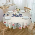 thumbnail image 3 of Easter Bunny Eggs Flowers Round Tablecloth Waterproof Wedding Banquet Table Cover Dining Decorative Tablecloth, 3 of 6