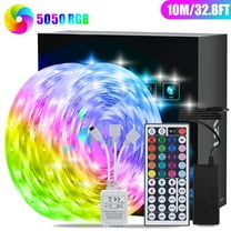 Led Strip Lights 32.8 Feet with 44Keys Remote and 12V Power Supply, Bright and Multi-color RGB LED Lights for Room, Bedroom, Kitchen, Yard, Party, Home Decoration