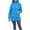 Blue, variant on Women's Waterproof Rain Parka Winter Thicken Jacket Coat with Removable Hood Zipper Solid Color Warm Windbreaker with Pocket Blue