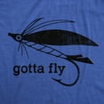 thumbnail image 2 of Mens Gotta Fly T Shirt Funny Fisherman Fly Fishing Lure Tee for Guys Graphic Tees, 2 of 7