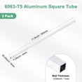 thumbnail image 3 of Tubo cuadrado de aluminio 6063 de 300 mm en paquete de 3, 6x6 mm de ancho exterior, 1 mm de grosor de pared, tubería de aluminio sin costura para construcción de marcos, 3 of 6