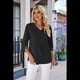 thumbnail image 4 of Blusas Elegantes e Informales para Mujer, de 1/2, para Oficina, de , con Cuello en V, Color Negro, Talla XXL, 4 of 9