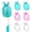 Transparent with Glitter, variant on Universal Clip-On Toothbrush Cover Caps, Stylish Toothbrush Head Protectors, Dustproof Case for Travel & Daily Use