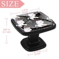 thumbnail image 3 of 4 Pcs Square Cabinet Handle Cupboard Knob Drawer Pulls Handle Unicorn Drawer Knobs with Screws Furniture Decoration, 3 of 5