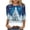 Blue(New 31), variant on Aloohaidyvio Christmas Womens 3/4 Sleeve V Neck T-Shirts Merry Leopard Plaid Tree Graphic Tee Tops