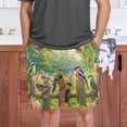 thumbnail image 6 of Men's Pajama Shorts Bottoms with Pockets Soft Lightweight Lounge Sleep Wear Birds Play in Forest, 6 of 6