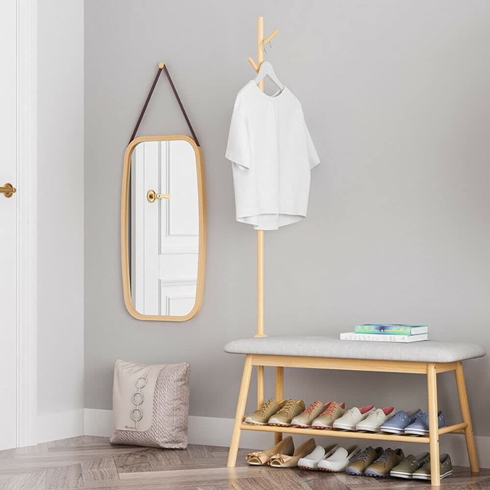 3 in 1 Shoe Bench with Shoe Rack with Coat Rack, Clothes Rack Shoe Rack