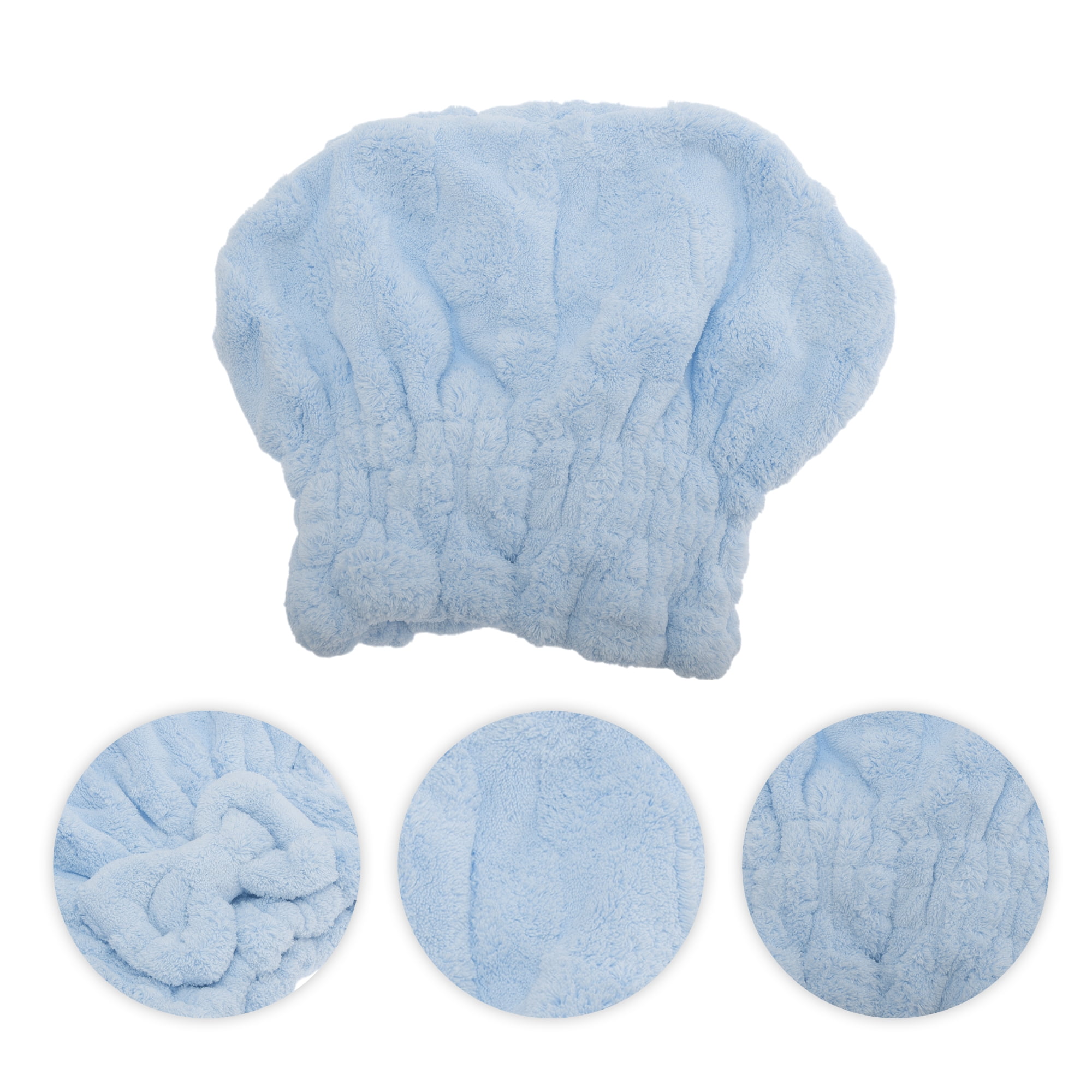 Unique Bargains 1pc Soft Bow Hair Towel for Effective Hair Drying 0.24"x 11.81" Blue