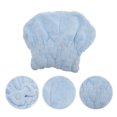 thumbnail image 3 of Unique Bargains 1 Pc Comfortable Bow Hair Towel for Bathroom Hotel Coral Fleece Blue, 3 of 5