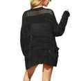 thumbnail image 5 of Sociala Womens Hollow Out Cardigan Sweater Open Front Long Sleeved Sweater with Pockets, 5 of 5