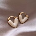 thumbnail image 3 of Pendientes de tuerca con forma de corazón para mujer, aretes coreanos, elegantes, ligeros, de lujo, colgantes de amor, joyería de gota Simple, regalo para niñas, 2023, 3 of 4