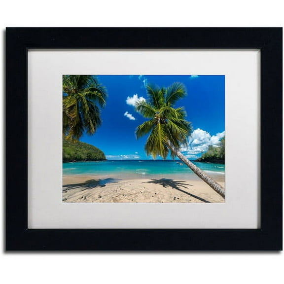 Trademark Fine Art "Martinique" Canvas Art by Mathieu Rivrin, White Matte, Black Frame