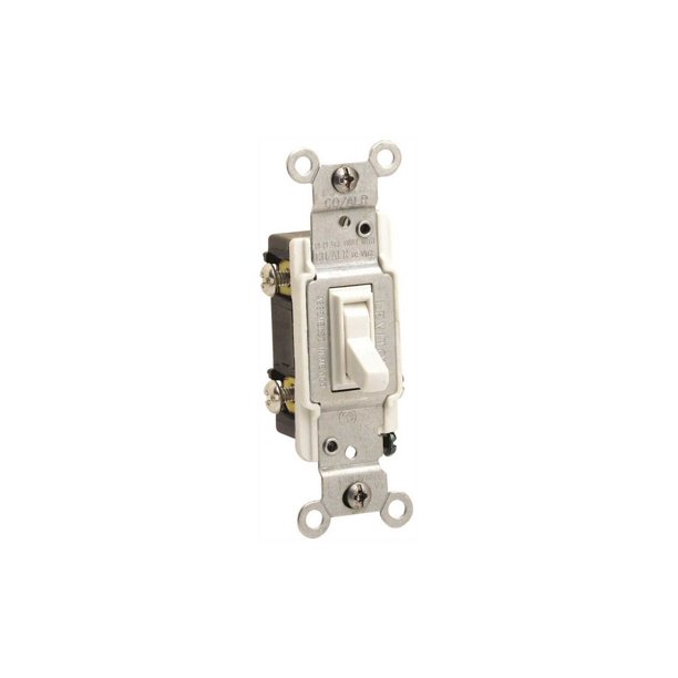 Leviton 3Way Residential Grade Co/Alr Ac Quiet Toggle Switch, Ivory