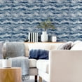 thumbnail image 2 of Arthouse Irene Navy Painted Canvas Wallpaper, 2 of 7