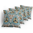 thumbnail image 5 of Ambesonne Tribal Throw Pillow Cover 4 Pack, Abstract Tribal Patterns, 18", Blue Yellow, 5 of 7
