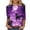 Purple, variant on Halloween SweatBlouses for Women Oversized, 3/4 Sleeve Vintage Crewneck Pullover Ghostface Tee Blouses Green XL