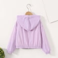 thumbnail image 6 of Tiijoy Girls Summer Lightweight Hooded Jacket Sun Protection Zip Up Outerwear, Purple, Sizes 4-13, 6 of 6