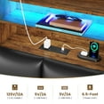 thumbnail image 5 of AOGLLATI Full Size 4 Drawers Upholstered Bookcase Storage Bed with Charging Station and RGB LED Lights, Black Full Platform Bed Frame,No Box Spring Needed, 5 of 14