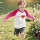 thumbnail image 5 of Blusas y camisas de manga larga y cuello redondo para niños y niñas, blusa informal de moda con bloques de color, manga larga y cuello redondo, estampado, para niñas de 2 a 15 años., 5 of 9