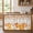 White, Orange, variant on Thanksgiving Sink Skirt for Bathroom, Self-Adhesive Under Sink Curtain, Fall Pumpkin Branches Floral Wooden Grain Hide Pipes & Storage Fabric Cabinet Skirt Cover for Kitchen Laundry 32"x55"