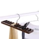 thumbnail image 3 of Zerodis - Organizador de 10 ranuras para corbatas, cinturones, bufandas, de plástico resistente, para armario, ahorro de espacio, con gancho de metal (marrón) Ecomeon no, 3 of 6