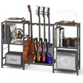 thumbnail image 1 of Soporte para guitarra y tocadiscos MOSAMNI con estante de 3 niveles, 1 of 8